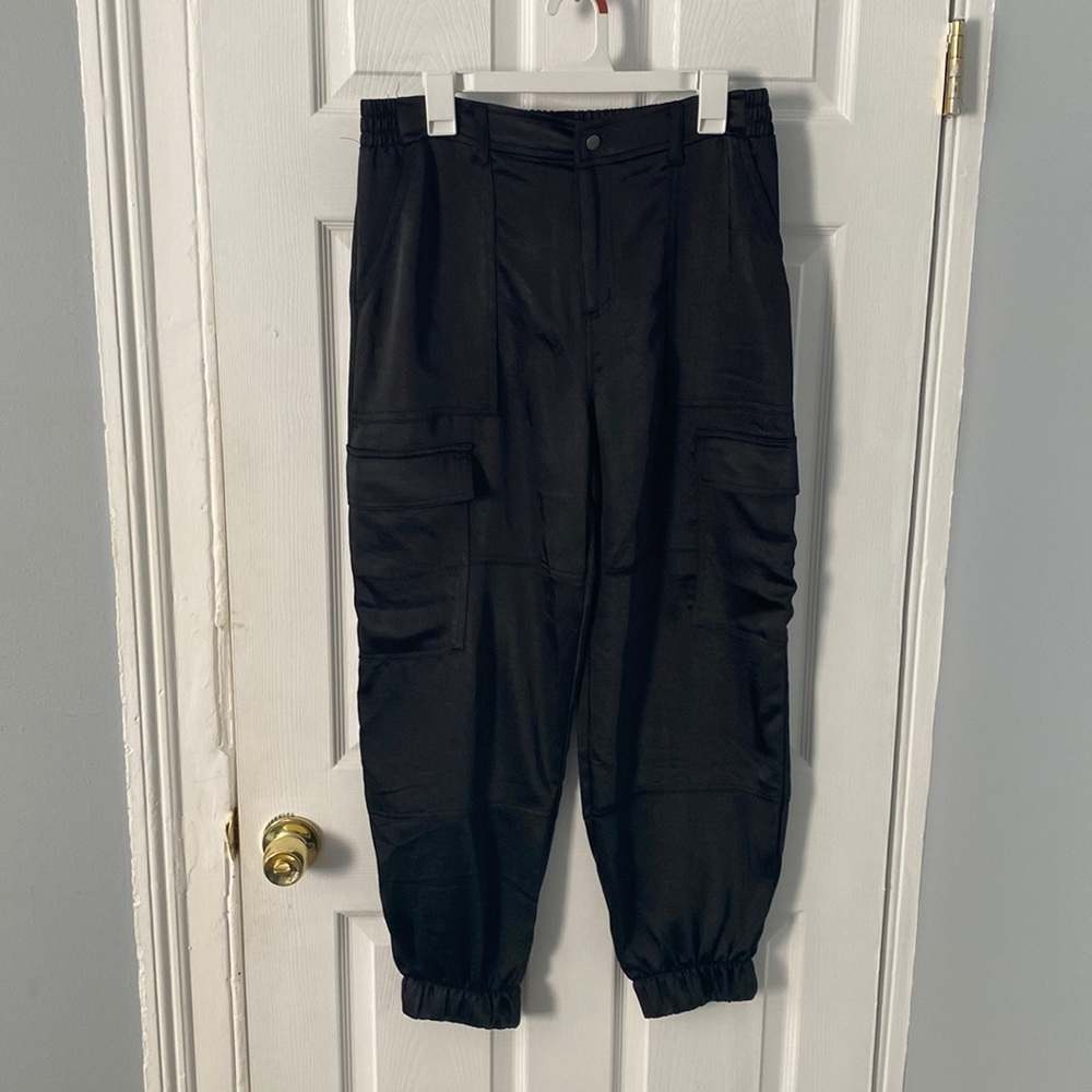 Satin boyfriend pants!